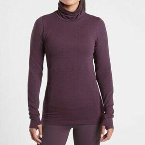 Athlete Agate Purple Flurry Blizzard Shine Turtleneck M